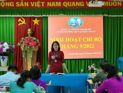 Sinh hoạt chi bộ tháng 9/2022