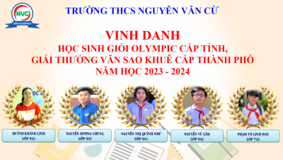 Vinh danh học sinh đạt học sinh giỏi Olympic cấp tỉnh, giải thưởng Văn Sao Khuê cấp thành phố năm học 2023-2024