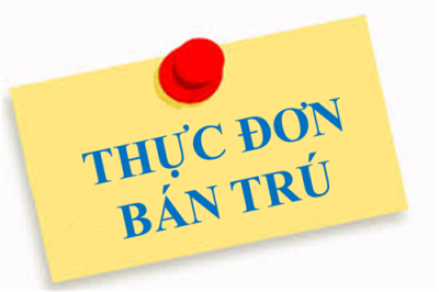 Thực đơn bán trú từ 14/4 đến 18/4/2025