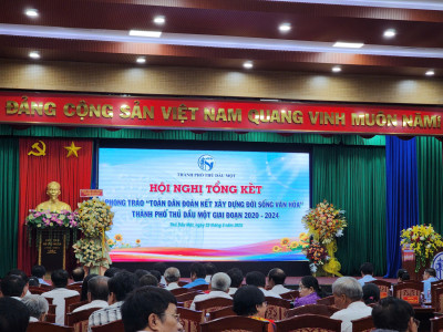 Tham dự Hội nghị tổng kết phong trào "Toàn dân đoàn kết xây dựng đời sống văn hóa" thành phố Thủ Dầu Một giai đoàn 2020 - 2024