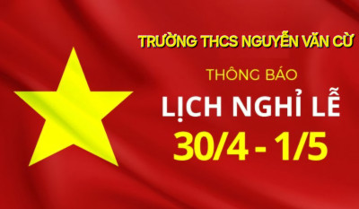 Thông báo Về việc treo cờ Tổ Quốc, nghỉ Lễ Giỗ Tổ Hùng Vương, ngày Chiến thắng 30/4 và ngày Quốc tế lao động 01/5 năm 2026