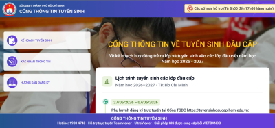 Cổng thông tin về tuyển sinh đầu cấp
