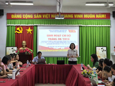 Sinh hoạt chi bộ tháng 8 năm 2026, triển khai văn bản pháp luật