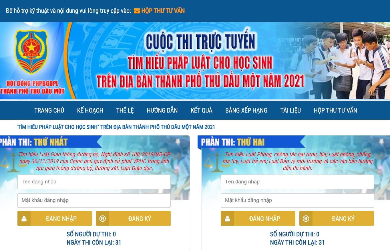 Thi trực tuyến "Tìm hiểu pháp luật trên Internet cho học sinh" năm 2021