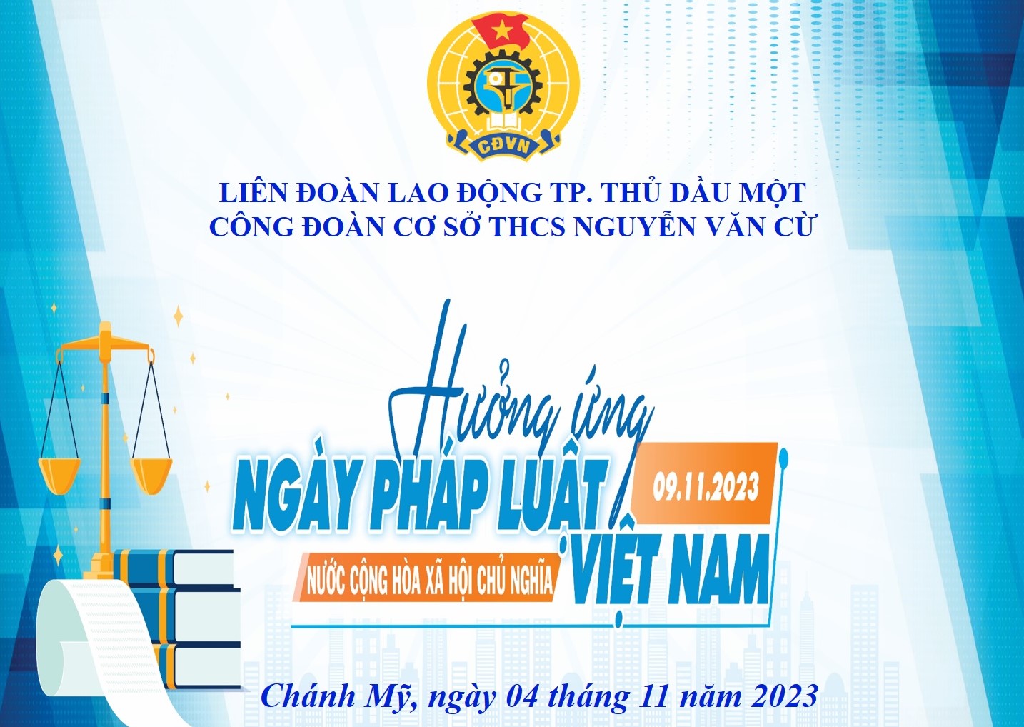 Hưởng ứng ngày pháp luật nước Cộng hòa Xã hội Chủ nghĩa Việt Nam 09/11/2023