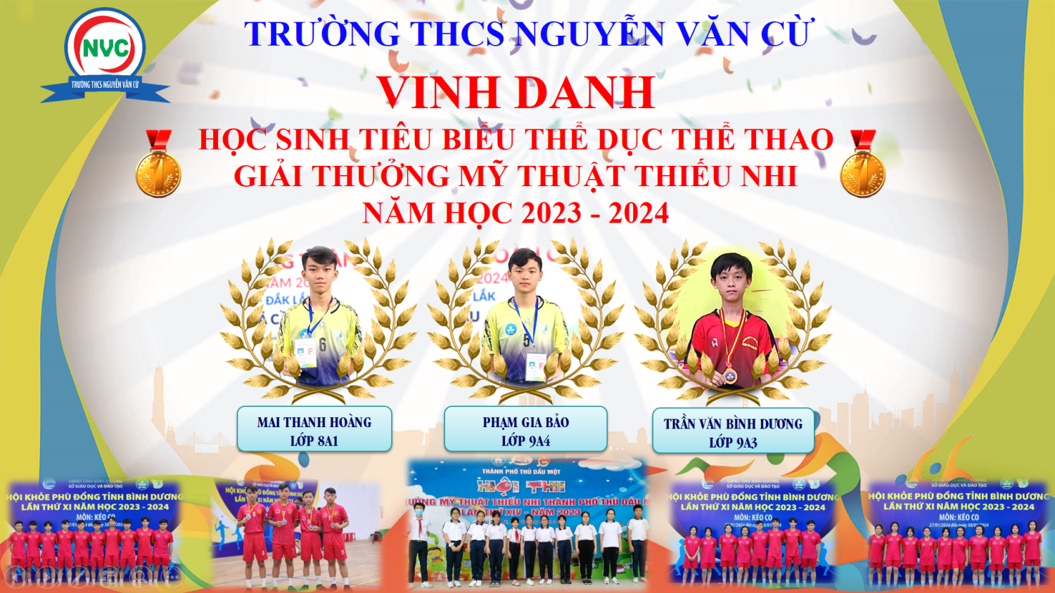 Vinh danh học sinh tiêu biểu Thể dục Thể thao, giải thưởng Mỹ thuật thiếu nhi năm học 2023-2024