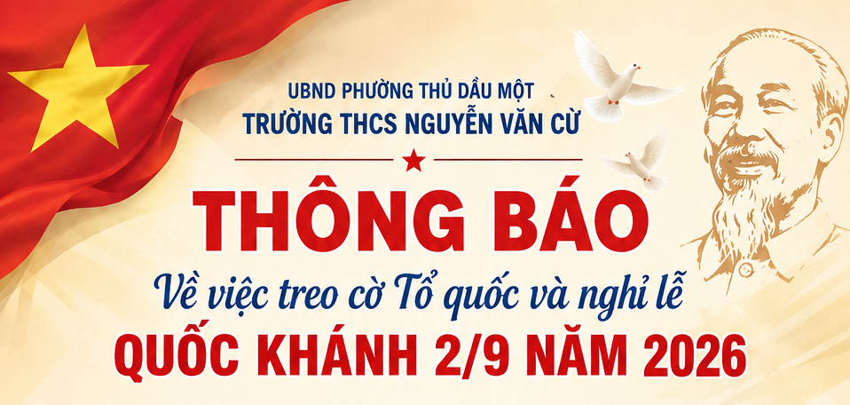 Thông báo Về việc treo cờ Tổ quốc và nghỉ lễ Quốc khánh năm 2026