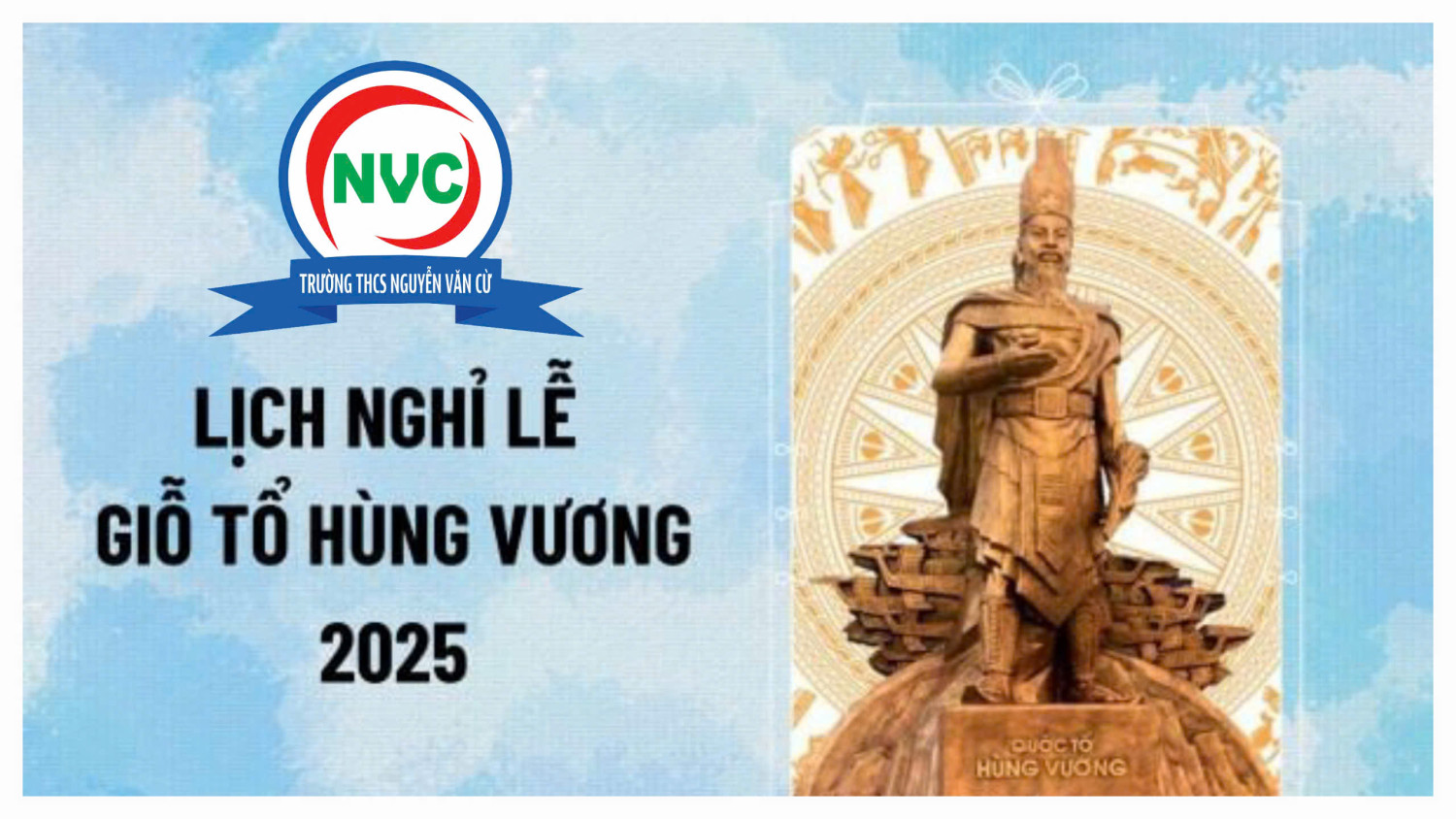 Thông báo nghỉ Lễ Giỗ tổ Hùng Vương năm 2025