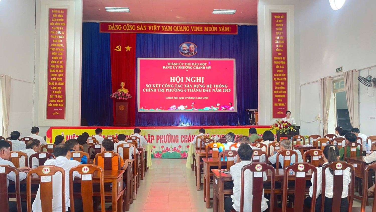 Tham dự hội nghị Sơ kết công tác Đảng bộ phường Chánh Mỹ 06 tháng đầu năm 2025