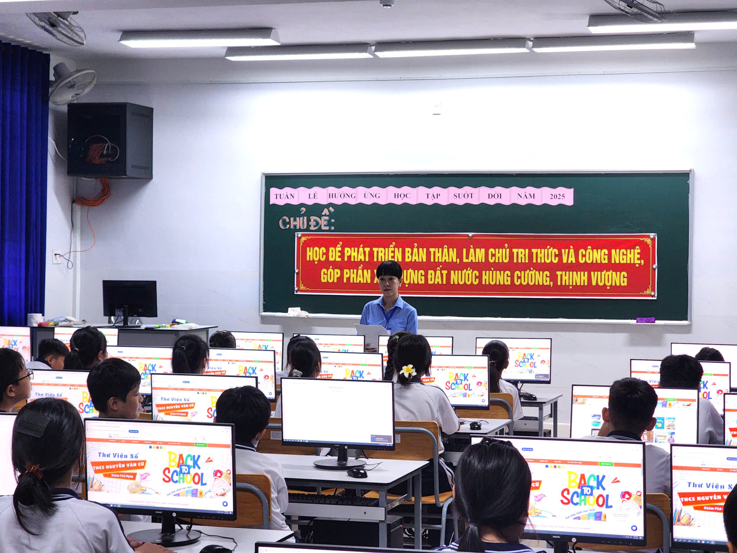 Trường THCS Nguyễn Văn Cừ tổ chức phát động “Tuần lễ hưởng ứng học tập suốt đời năm 2025” với chủ đề "Học để phát triển bản thân, làm chủ tri thức và công nghệ, góp phần xây dựng đất nước hùng cường, thịnh vượng"