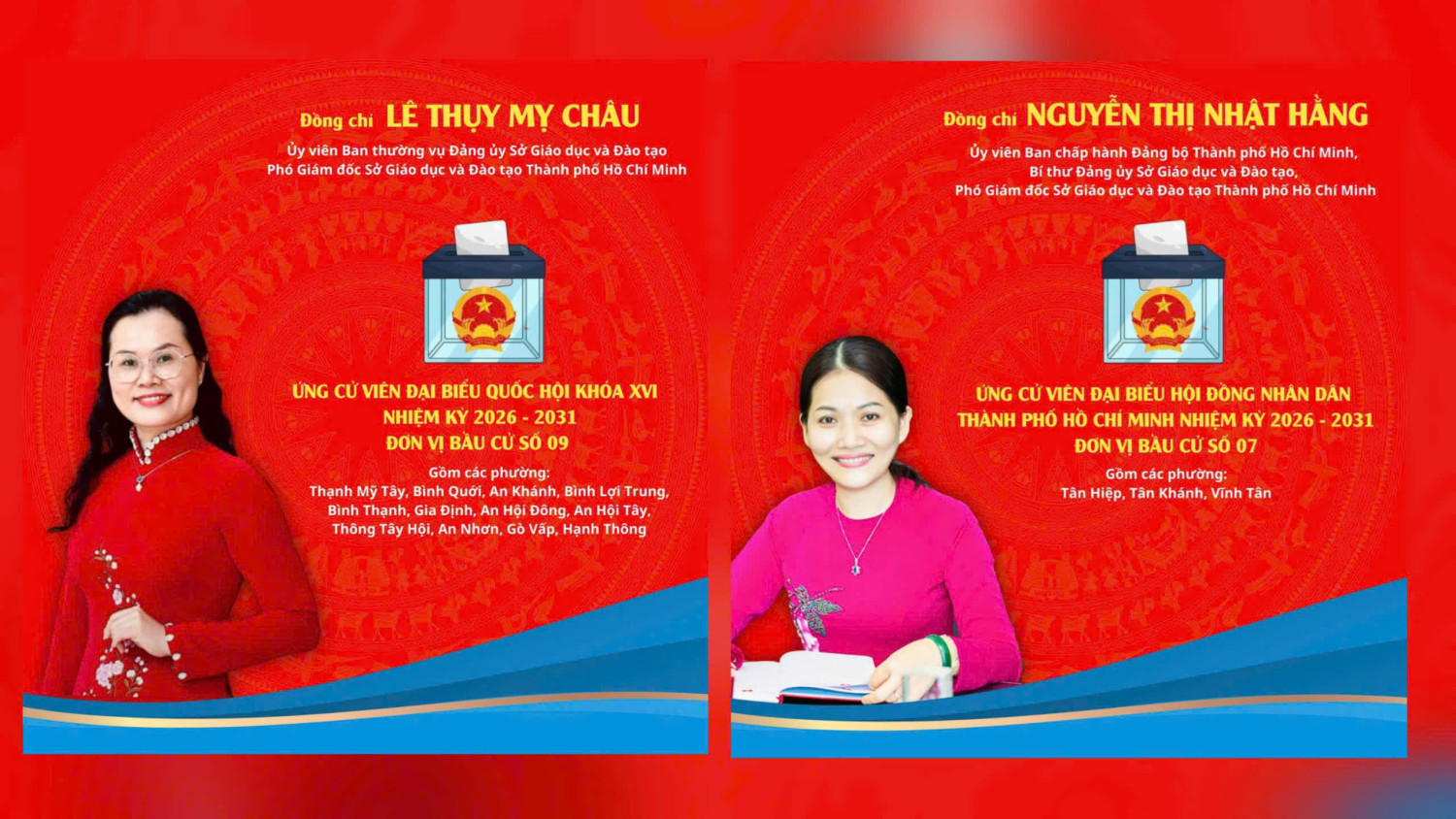 Thông tin nhân sự của Sở Giáo dục và Đào tạo Thành phố Hồ Chí Minh ứng cử viên đại biểu Quốc Hội khóa XVI và đại biểu Hội đồng Nhân dân thành phố Hồ Chí Minh nhiệm kỳ 2026 - 2031
