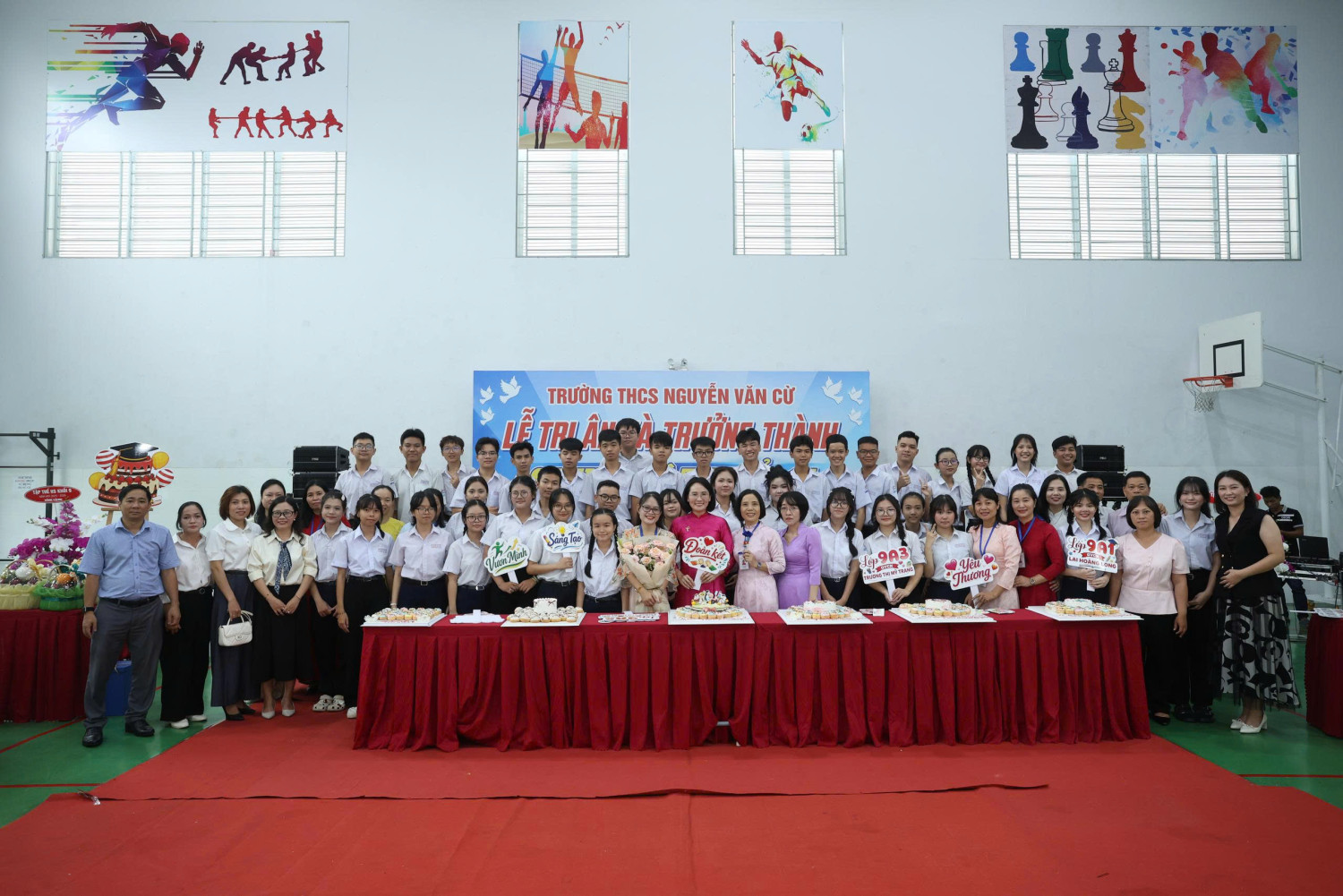 Trường THCS Nguyễn Văn Cừ tổ chức Lễ tri ân và trưởng thành, sinh nhật tuổi 15 niên khóa 2022-2026