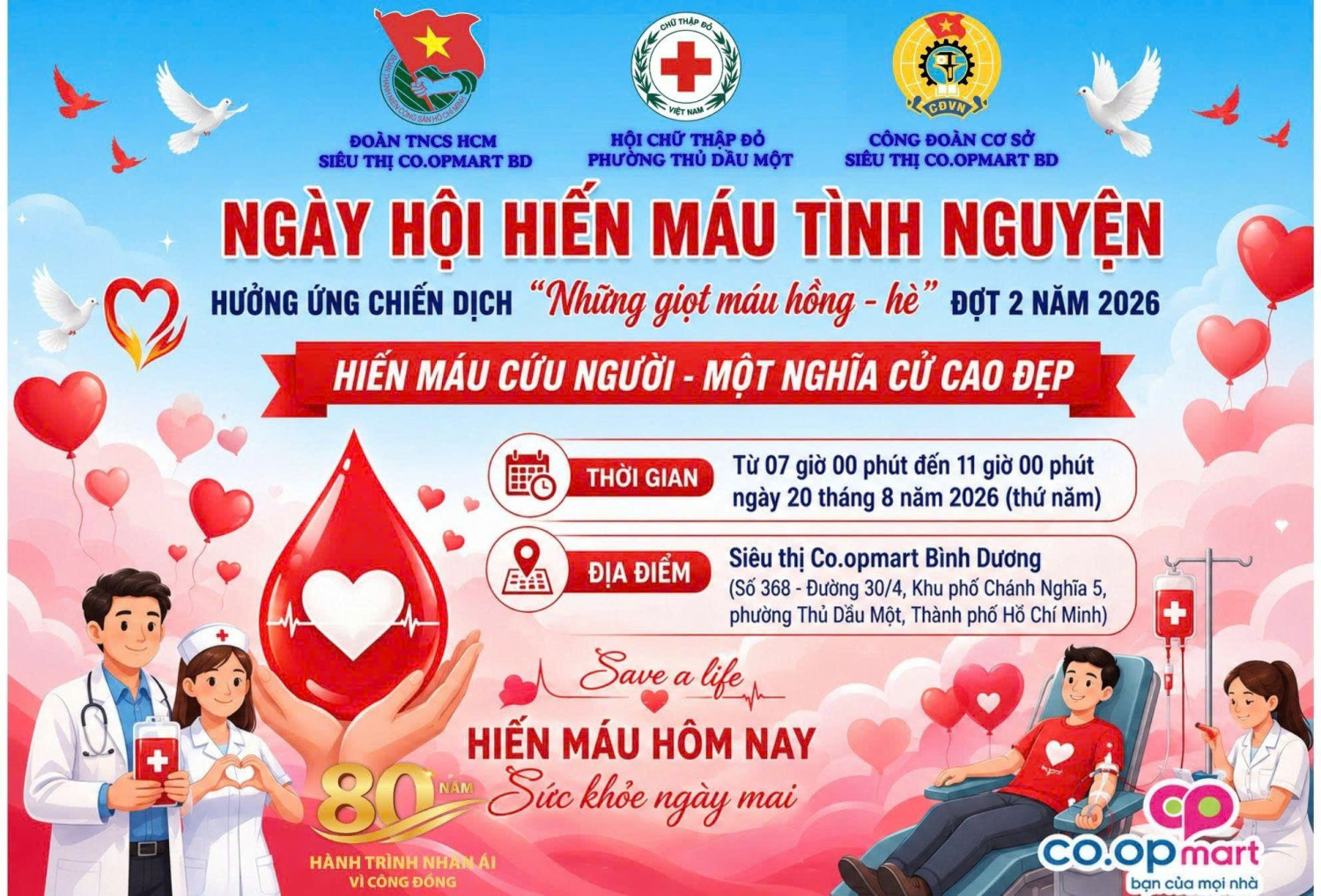 Trường THCS Nguyễn Văn Cừ tham gia chương trình hiến máu tình nguyện năm 2026 (đợt 2)